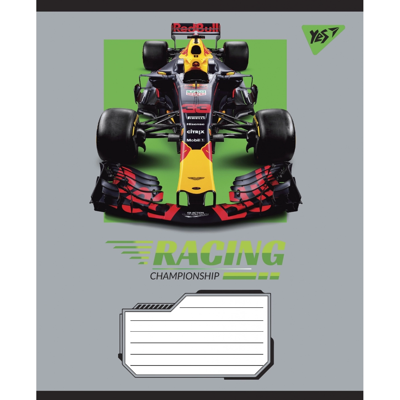 Зошит 36 аркушів клітинка YES Racing championship 765948