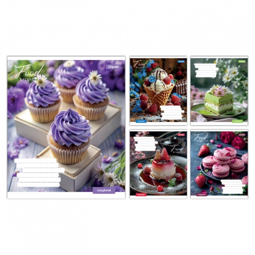 Зошит учнівський 48 аркушів клітинка 1В Bright Food 768134 Зошит учнівський 48 аркушів клітинка 1В Bright Food 768134