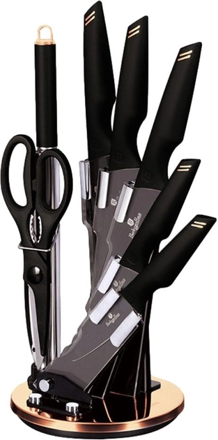 Набір ножів 8 предметівіз нержавіючої сталі BLACK ROSE Collection BH-2692