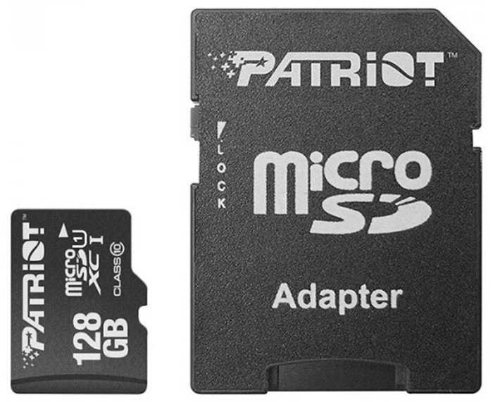 Карта памятi MicroSDXC 128GB UHS-I Class 10 Patriot LX + SD-adapter (PSF128GMCSDXC10)
