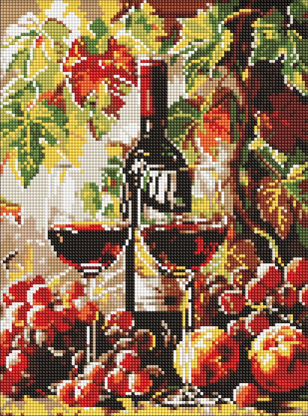 Алмазна мозаїка Ідейка Осіннє вино 30×40 см — фото 2