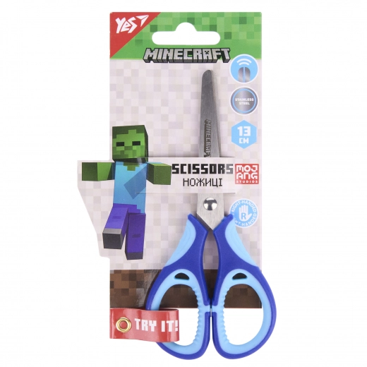 Ножиці Yes Minecraft 13см з гумовими вставками 480459