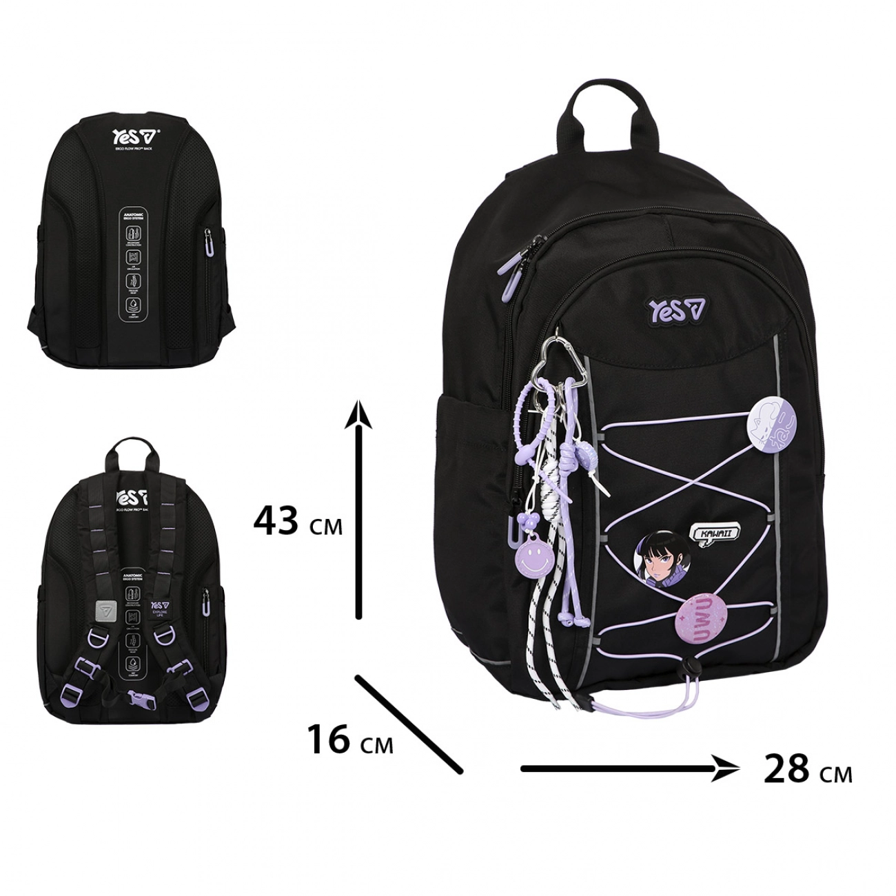 Рюкзак шкільний Yes TS-60S Kawaii 550402 Рюкзак шкільний Yes TS-60S Kawaii 550402