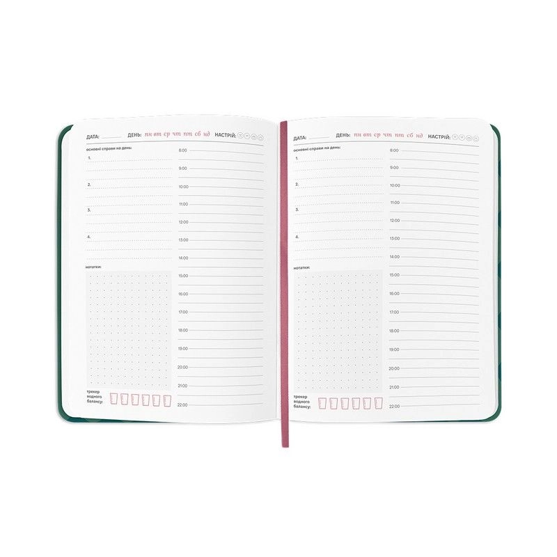 Планер-щоденник I HAVE A DAILY PLAN зелений orner-3005 Планер-щоденник I HAVE A DAILY PLAN зелений orner-3005