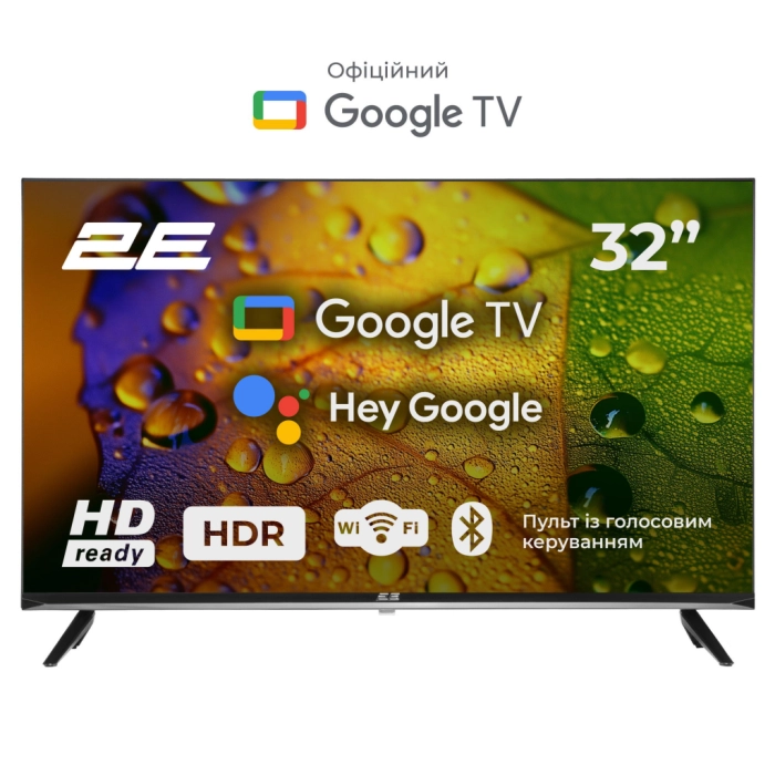 Телевізор 32 2E LED HD 60Hz Smart Google TV Black