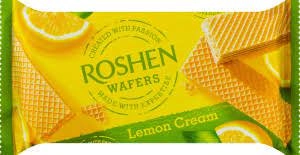 Вафлі Wafers лимон Roshen ККФ 216г/20шт 36172