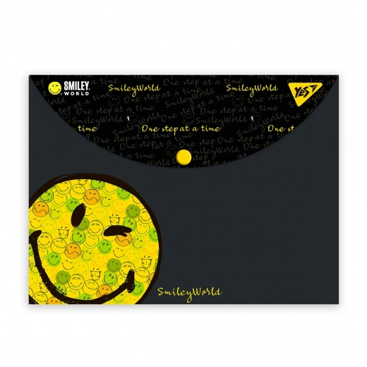 Папка-конверт YES на кнопці А4 Smiley World 492016