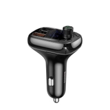 АЗП з FM-модулятором Baseus T typed S-13 Bluetooth MP3 car charger Black