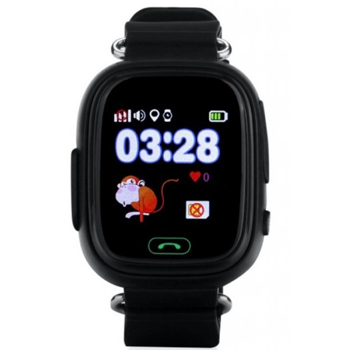 Смарт-годинник GoGPS K04 Black дитяччі GPS годинник-телефон (K04BK)