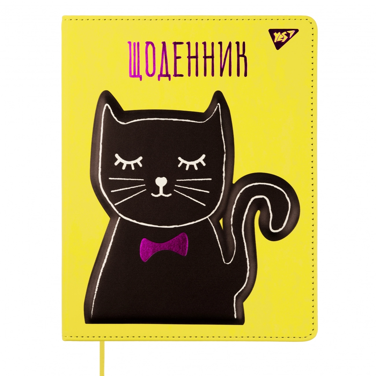 Щоденник шкільний YES PU твердий Cat. Gentlecat фольга, 3D обємний елемент