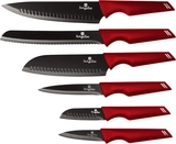Набір ножів 6 предметіведметів із нержавіючої сталі Metallic Line Burgundy Edition BH-2589