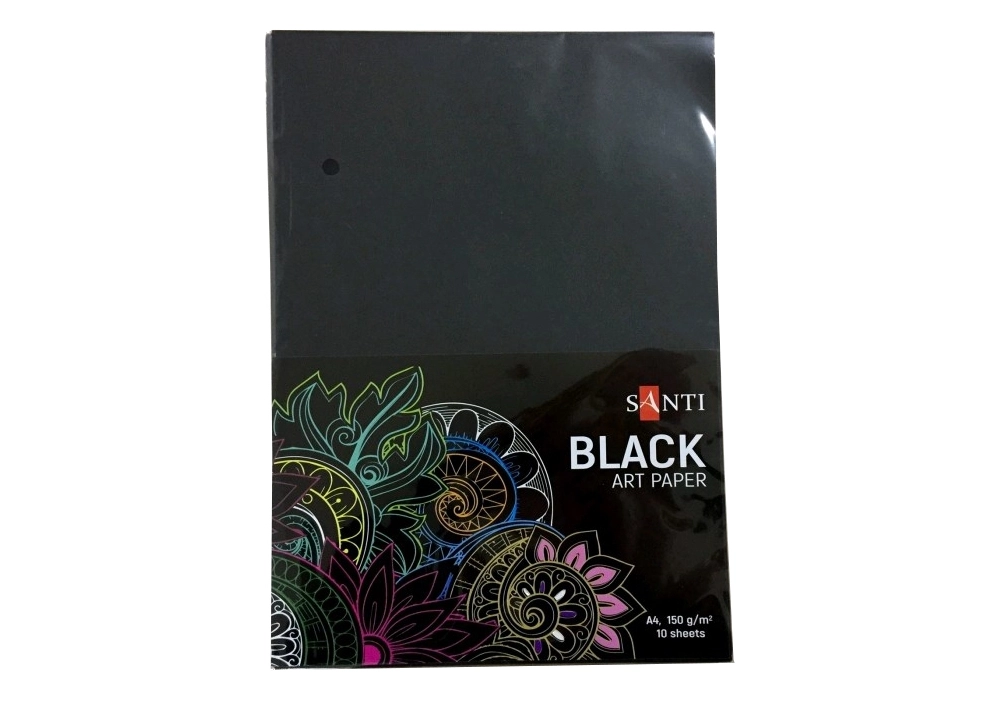 Папір для малювання чорний, 10 аркушів, 150 г / м2, А4