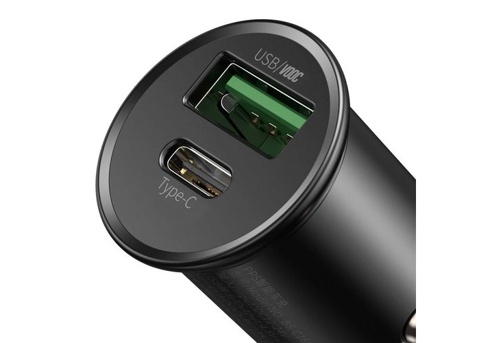 АЗП Baseus Enjoy Together Four Interfaces Output Patulous Car Charger 5.5A Dark grey