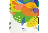 Блокнот Flowers, B5 (170х205), пластикова обкл., спіраль, з розділ., 120 арк., клітинка O20356-16