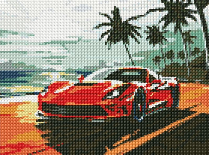 Алмазна мозаїка Ідейка Поїздка узбережжям 30×40 см — фото 2