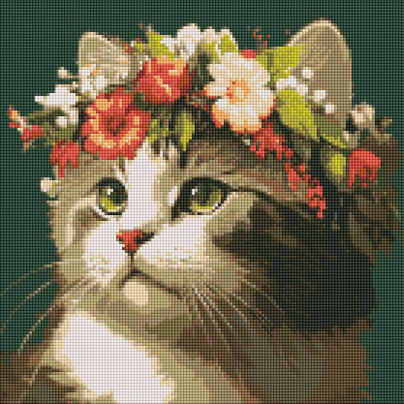 Алмазна мозаїка Весняний вінок на підрамнику 40х40см — фото 2