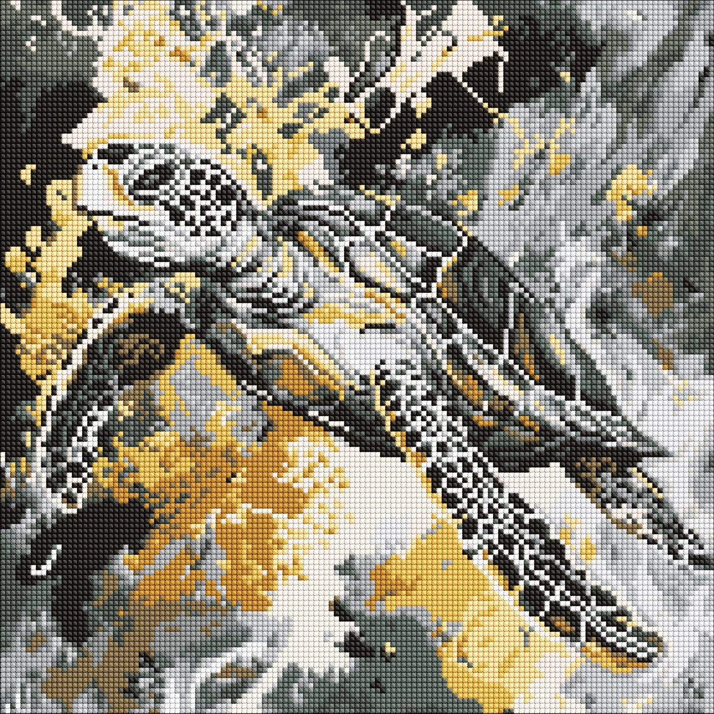 Алмазна мозаїка Золота черепаха на підрамнику 40×40см — фото 2