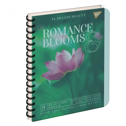 Блокнот YES А5 144 аркуші пластикова обкладинка спіраль Romance blooms 681887