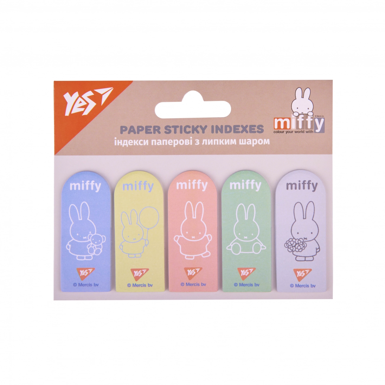 Індекси паперові Yes Miffy 55х22мм 100 шт 5x20 170440