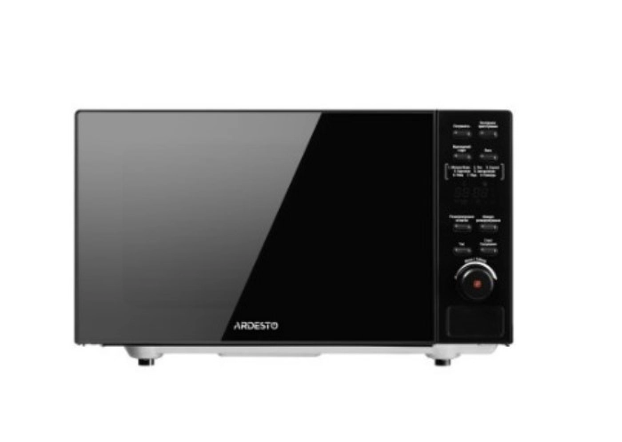 Мікрохвильова піч ARDESTO, 20л, електр.керув., 800Вт, дисплей, відкр.кнопкою, без поворот.стола, чорний