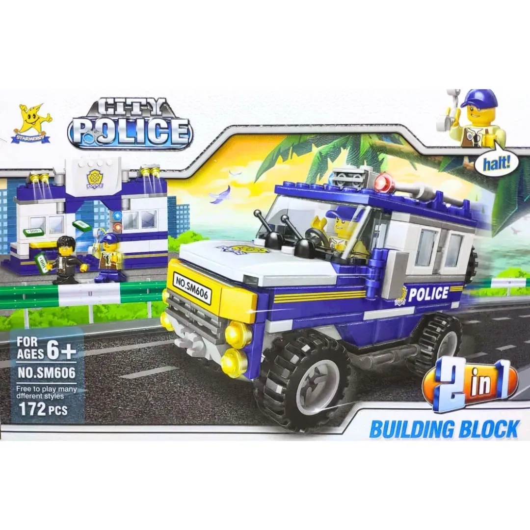 Конструктор 217 деталей Пожежна машина - 3 в 1 28,5х19х5,5см SM-706