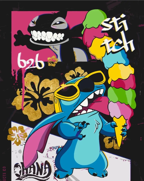 Картина за номерами Origami UA Картина за номерами Origami UA Стіч з фарбами металік 40х50 см LW 3423