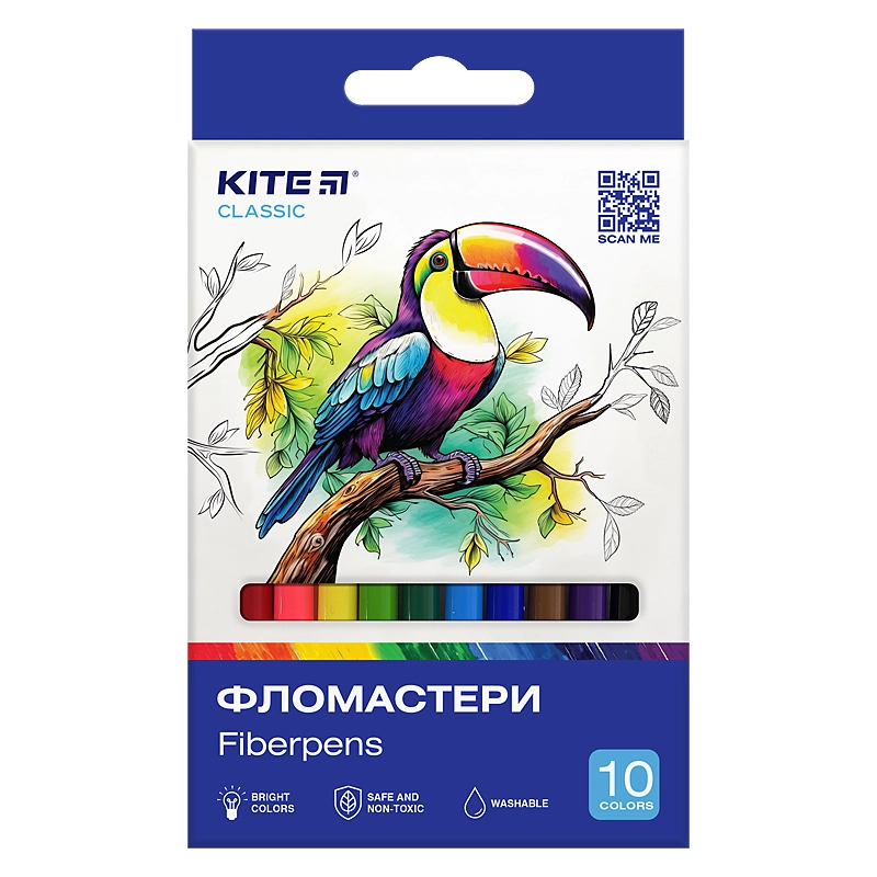 Фломастери Kite Classic 10 кольорів K-455