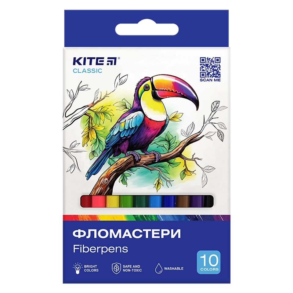 Фломастери Kite Classic 10 кольорів K-455 — 