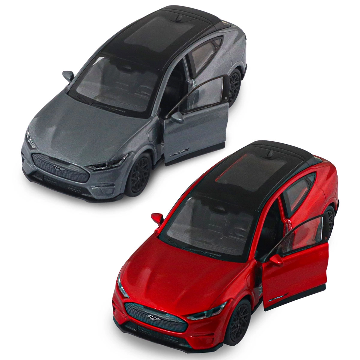 Автомодель - FORD MUSTANG MACH-E GT 2023 червоний сріблясто-сірий 250387W Автомодель - FORD MUSTANG MACH-E GT 2023 червоний сріблясто-сірий 250387W