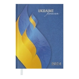 Щоденник датований А5 2024 UKRAINE BUROMAX синій BM 2128-02