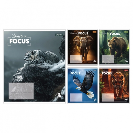 Зошит учнівський 48 аркушів лінія 1В Beasts in Focus 768061