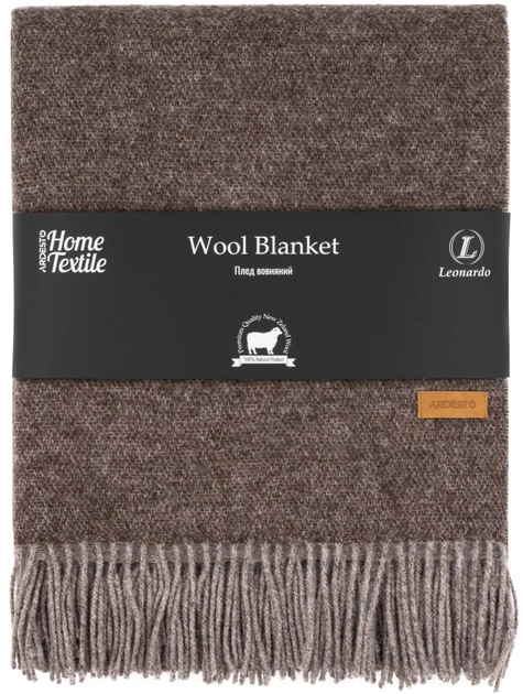 Плед Ardesto Leonardo Doubleface 140x200см 100% вовна тауп-шоколад ART0404LD Плед Ardesto Leonardo Doubleface 140x200см 100% вовна тауп-шоколад ART0404LD
