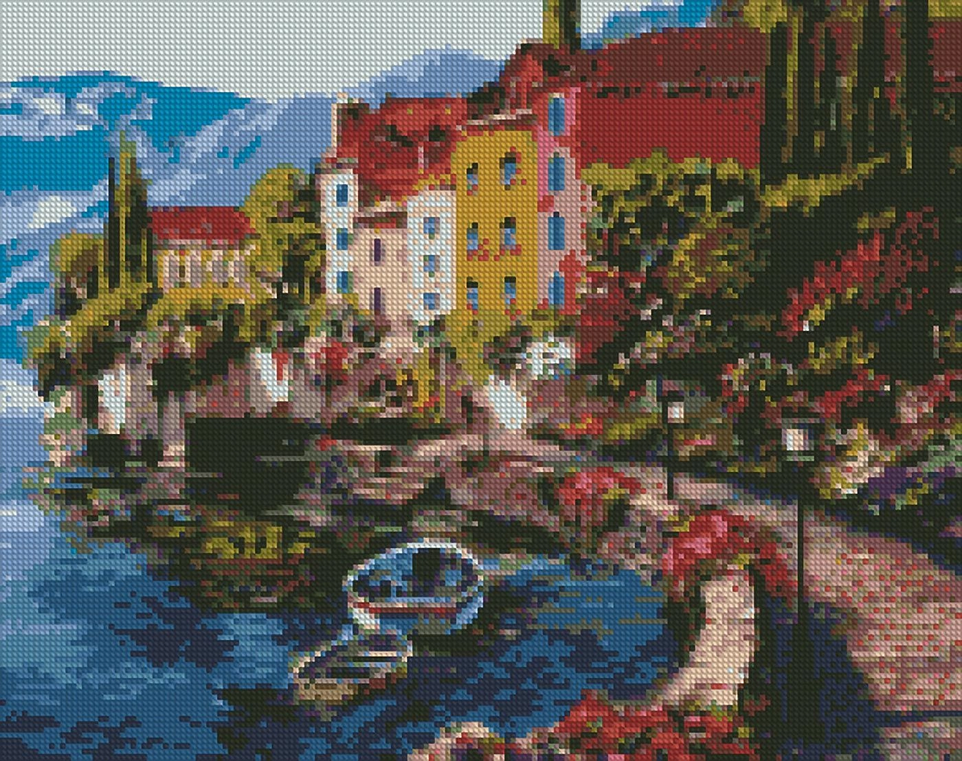 Алмазна мозаїка Ранок на березі озера 40×50 см — фото 2