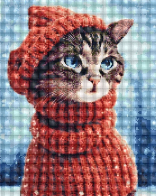 Алмазна мозаїка Дивовижна киця 40х50 см на підрамнику — фото 2