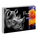 Альбом для малювання Yes А4 Flowers&Black 20 аркушів/120 спіраль 130550