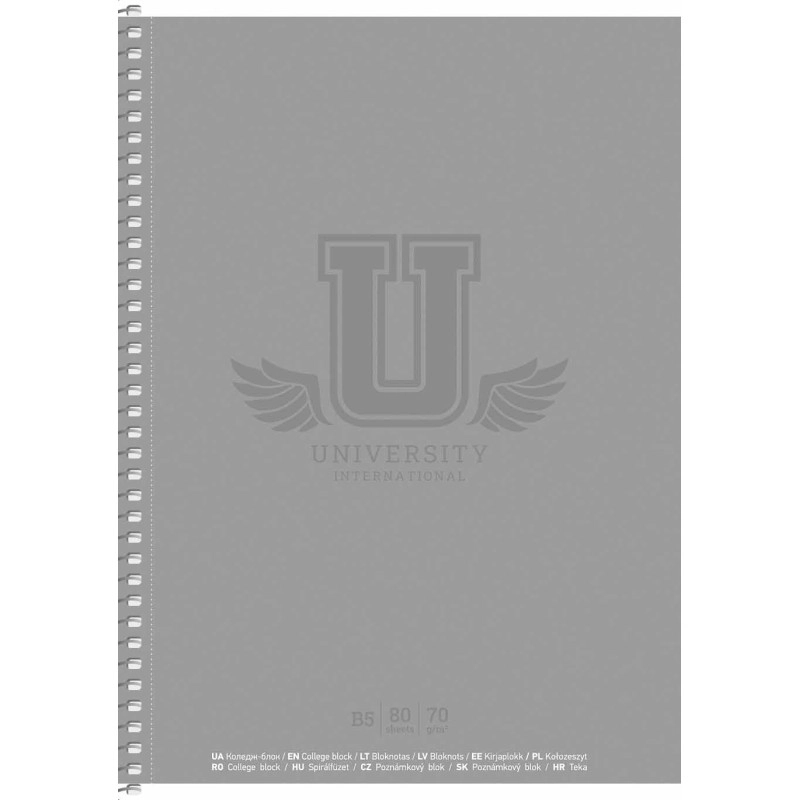 Коледж-блок Student B5 клітинка спіраль 80 аркушів — фото 4