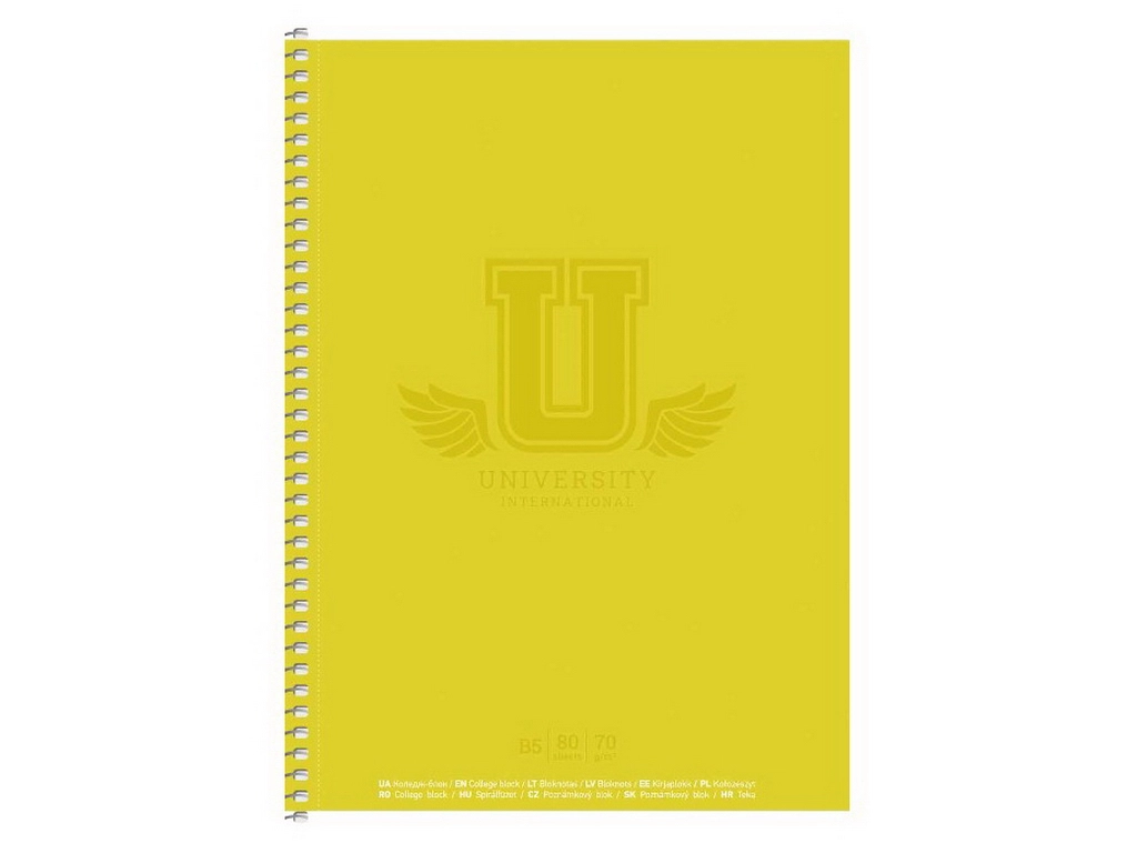 Коледж-блок Student B5 клітинка спіраль 80 аркушів — фото 6