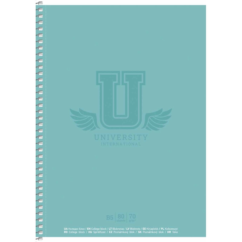 Коледж-блок Student B5 клітинка спіраль 80 аркушів — фото 3