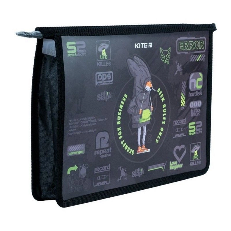 Папка на блискавці A4+ Kite Fox Rules K24-428-2