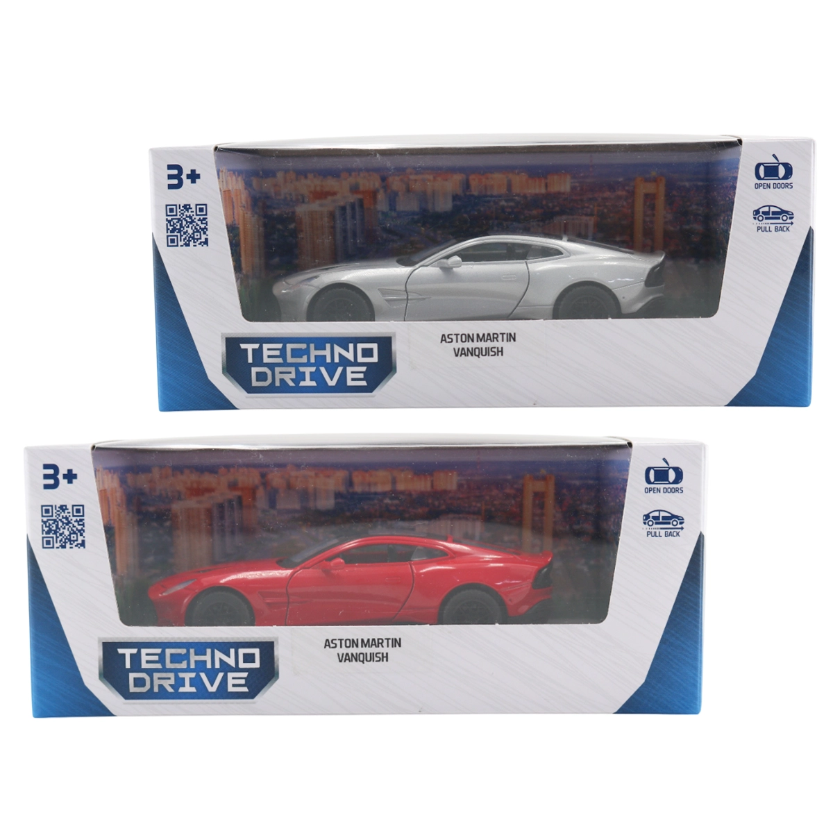 Автомодель - ASTON MARTIN VANQUISH червоний сріблястий 250952