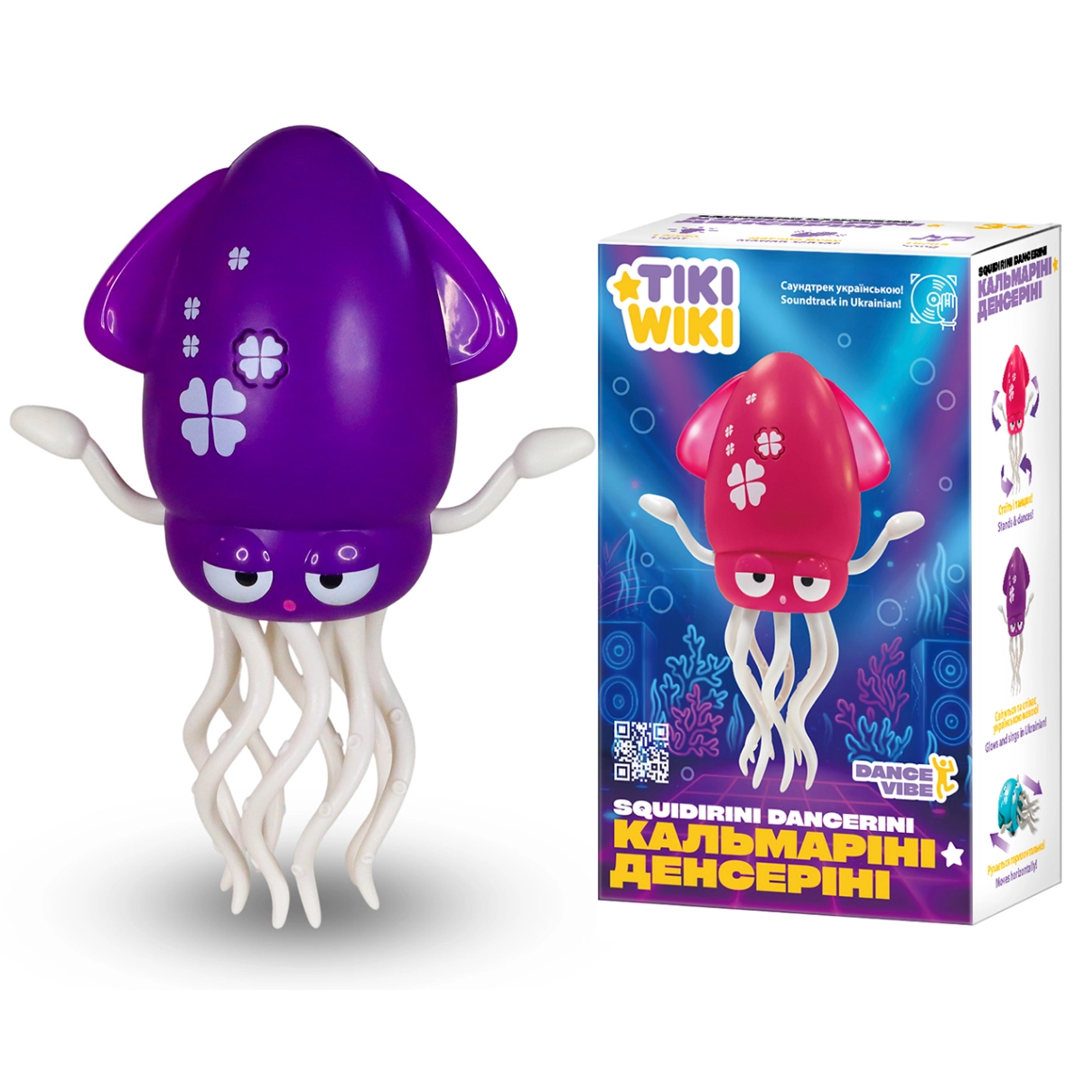 Іграшка інтерактивна TIKI WIKI – КАЛЬМАРІНІ ДЕНСЕРІНІсвітлоукраїнськоюпурпуровий 158-21-UA-P