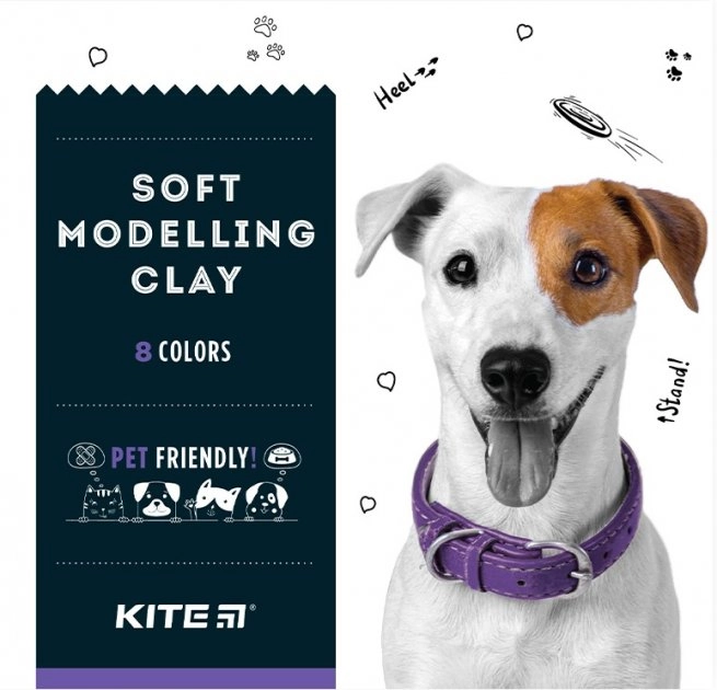 Пластилін восковий Kite Dogs 8 кольорів 160 г K22-082