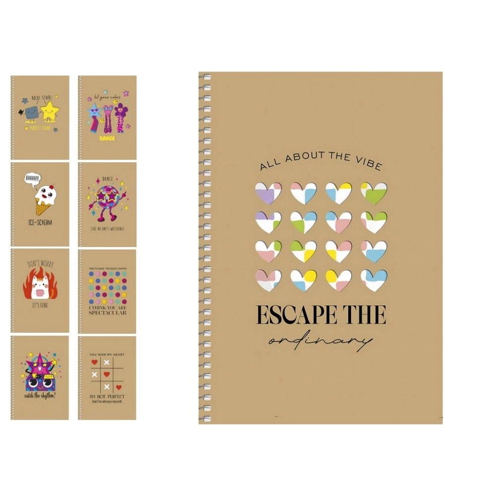 Блокнот на спіралі A5 Student 96 аркушів крафт — фото 3