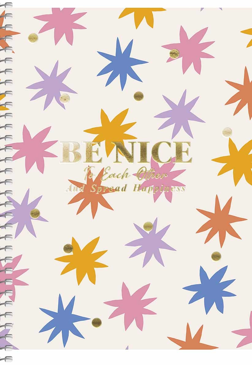 Блокнот А5 на спіралі Student 80 аркушів клітка золото — фото 2