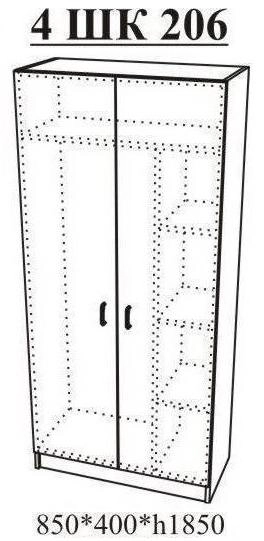 4ШК-206 шкаф комб.