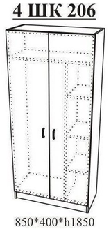 4ШК-206 шкаф комб.