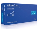 Рукавиці одноразові нітрилові сині NITRYLEX  BASIC М 50пар