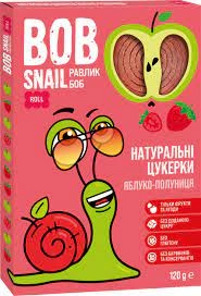 Цукерки Bob Snail яблучно-полуничні 120г 520422
