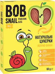 Цукерки Bob Snail яблучно-бананові 60г 345411