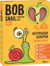 Цукерки Bob Snail яблучно-гарбузові 60г 520200